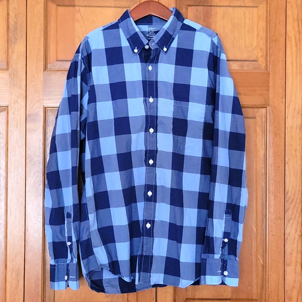 J. Crew plaid dress shirt.